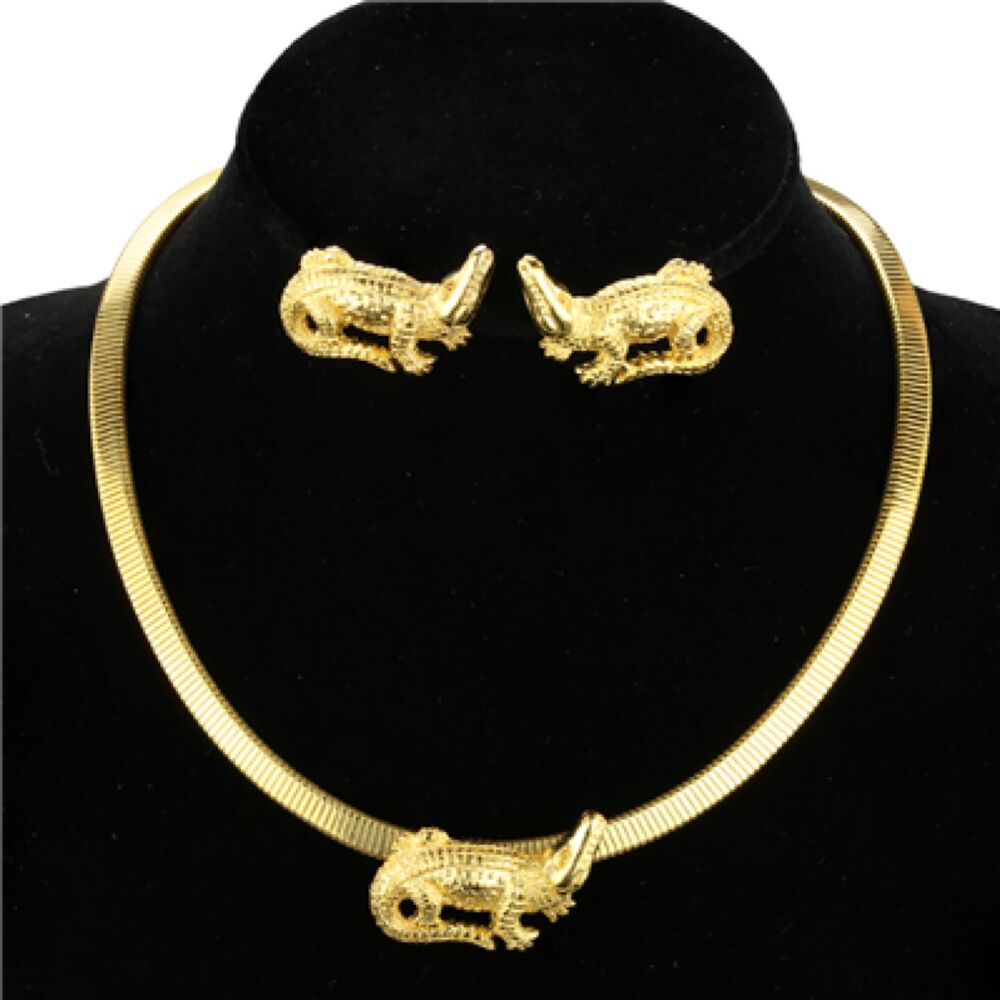 17” Omega Gator Necklace Set